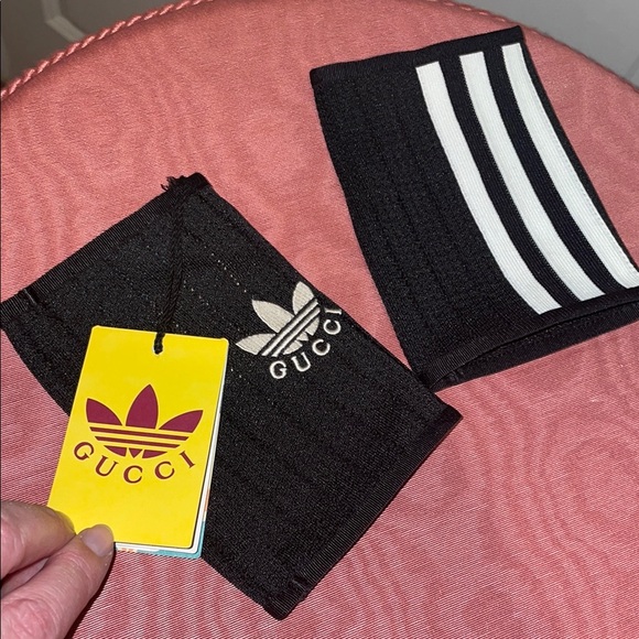 New authentic gucci X/adidas collaboration knit black gloves